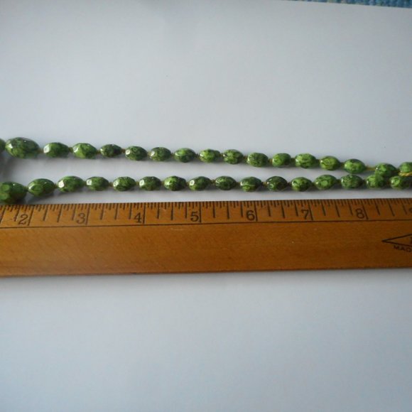 Austrian antique rare murano green glass necklace for a year of Green Dragon - Picture 5 of 5